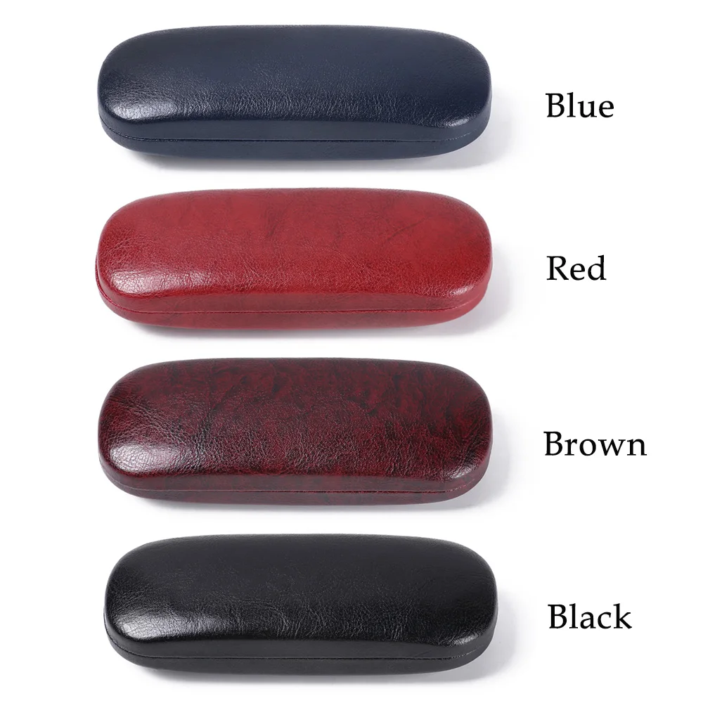 Унисекс, кожаный чехол для очков, жесткая оправа, Водонепроницаемый Чехол для очков, портативный футляр для очков для чтения, однотонный Чехол для очков s Eyewear
