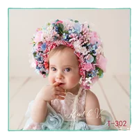 Children's Crown Headband Hair Accessories Baby Newborn Photo Shoot Head Flower Baby Girls Bridal Floral Flower Wreath Hairband 6