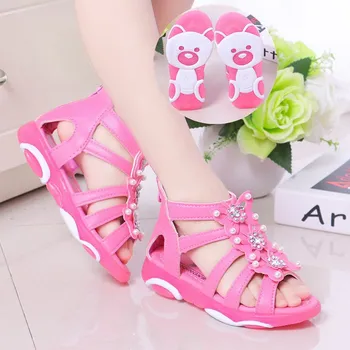 

2020 New Style Girls Summer CHILDREN'S Sandals Women's Gladiator Sandals Princess GIRL'S Fashion Korean-style Summer Soft-Sole S
