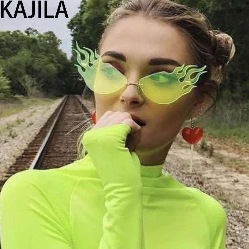 Треугольные кошачий глаз, большие солнечные очки с огненным пламенем, женские брендовые дизайнерские солнцезащитные очки для женщин, UV400,, очки, s9052