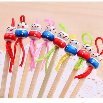 

10 pcs Cute Mini Doll Bamboo Earpicks Ear Picks Wax Remover Cleaner Ear Care tool Random Color Bath Cleaning
