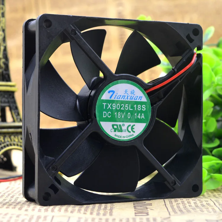 SSEA Новая оптовая продажа TX9025L18S 18 в 0.14A 9 см 9025 90*90*25 охлаждающий вентилятор для