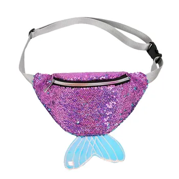 

Women Fashion Trendy Outdoor Sequined Leather Shoulder Bag Waist Bag Chest Bag European And American Trendy Wild Bag 1202