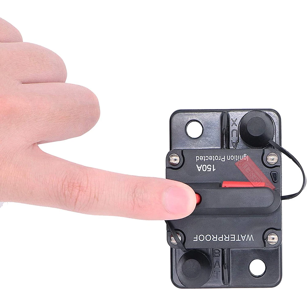 Car Marine Circuit Breaker with Manual Reset Surface-Mount for Audio Marine Boat Truck Trolling Motor Speaker Resettable Fuse