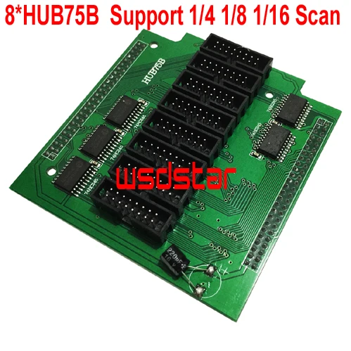

8*HUB75B 8*HUB75 8xHUB75 HUB Card Support 1/4 1/8 1/16 Scan Support MRV300-1 2pcs/lot