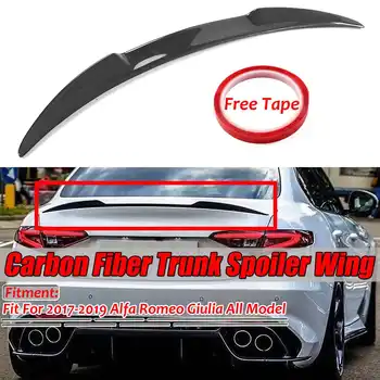 

Quadrifoglio Style Real Carbon Fiber Car Rear Trunk Spoiler Wing Lip For Alfa For Romeo Giulia 2017 2018 2019