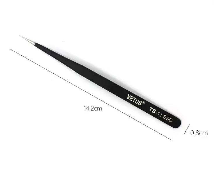 Dhl 200 шт Антистатический ESD нержавеющая сталь tweezers ресницы макияж кусачки ремесла макияж инструменты SN299