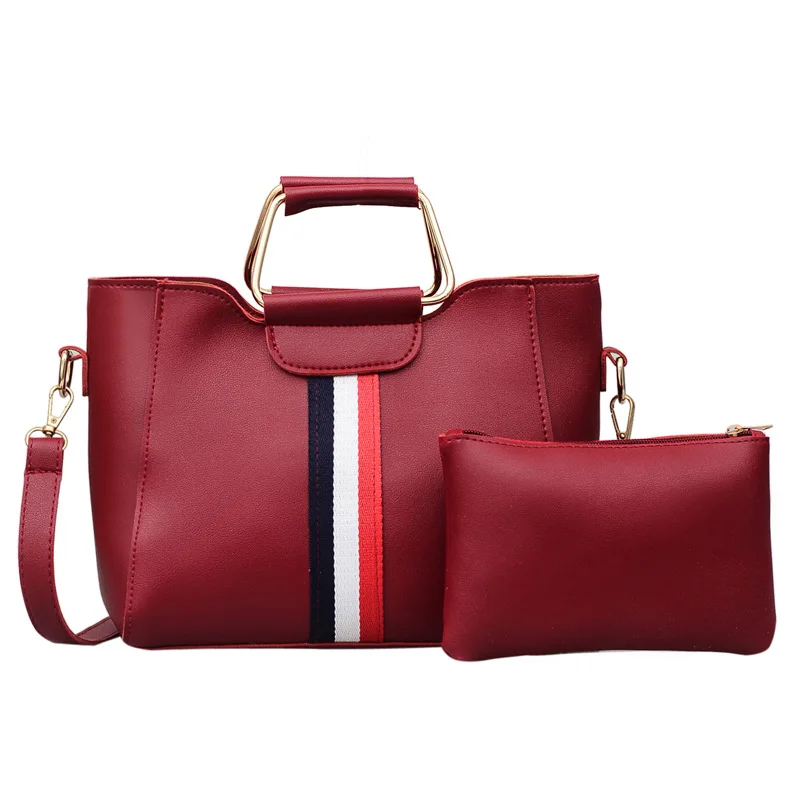 

Qian yi niao 2019 New Style Europe And America Fashion Lady Bag Picture Large Bag Two-Piece Set Pu Shoulder Hand