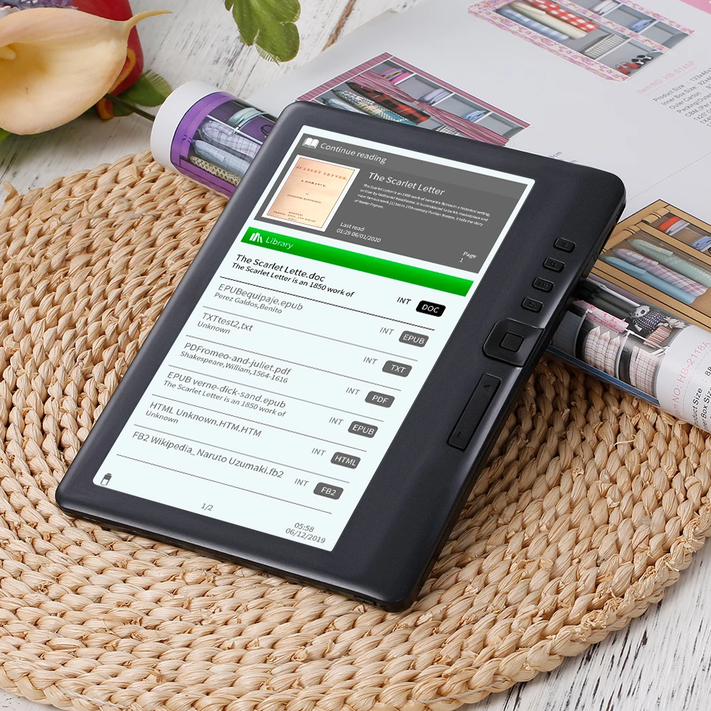 Ebook reader BK7019 E Book Reader 7 Inch Color LCD Display Electronic Paper Book 8GB Carrying Backlight Learning Multi Function Readers 16GB