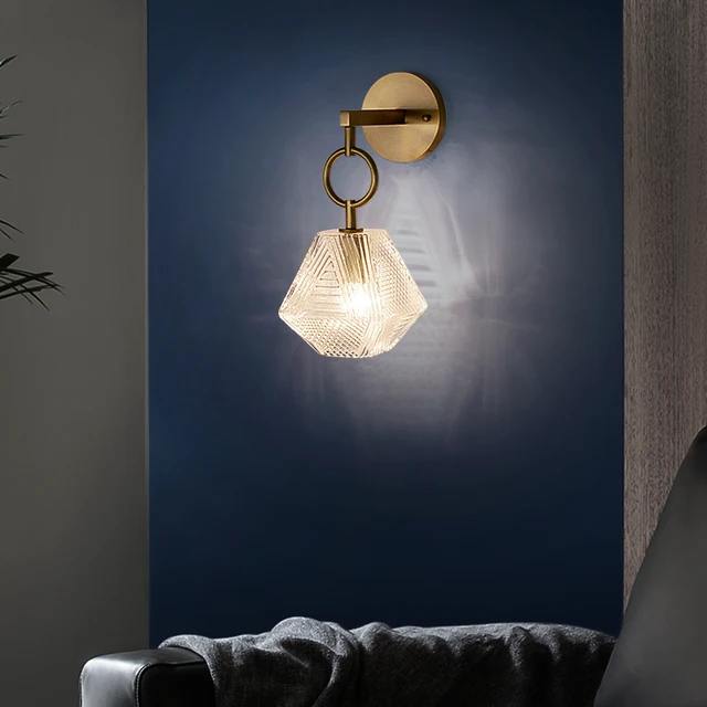 Nordic Dimple Glass Lampshade Wall Light 1