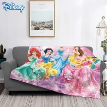 Disney princesa dos desenhos animados cobertor de pelúcia para crianças adultos impressão quente sherpa flanela colcha cobertor lance para sofá cama capa