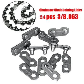 

24Pcs/Set Stainless Steel Chainsaw Chain Joiner Link Chain Joint For Joinning 3/8 .063 Chains For Woodworking Chainsaw Parts