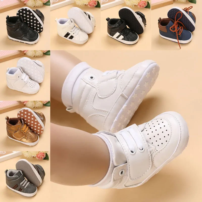 Baby Shoes Boy Newborn Infant Toddler Casual Comfor Cotton Sole Anti-slip PU Leather First Walkers Crawl Crib Moccasins Shoes