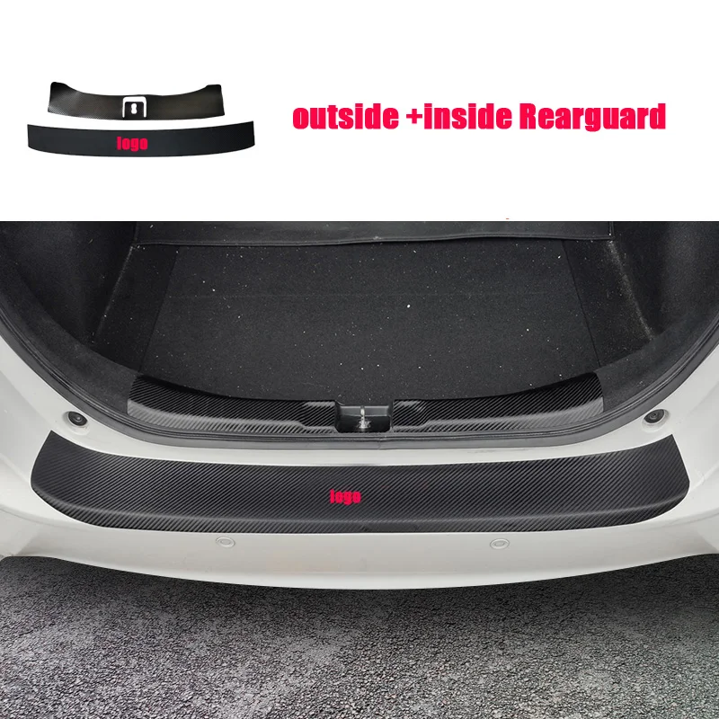 outside inside 1 Для Honda FIT Jazz GK5- углеродное волокно наклейка задний багажник Rearguard отделка автомобиля боковой край пленка наклейка s C1465 - Название цвета: outside inside 1