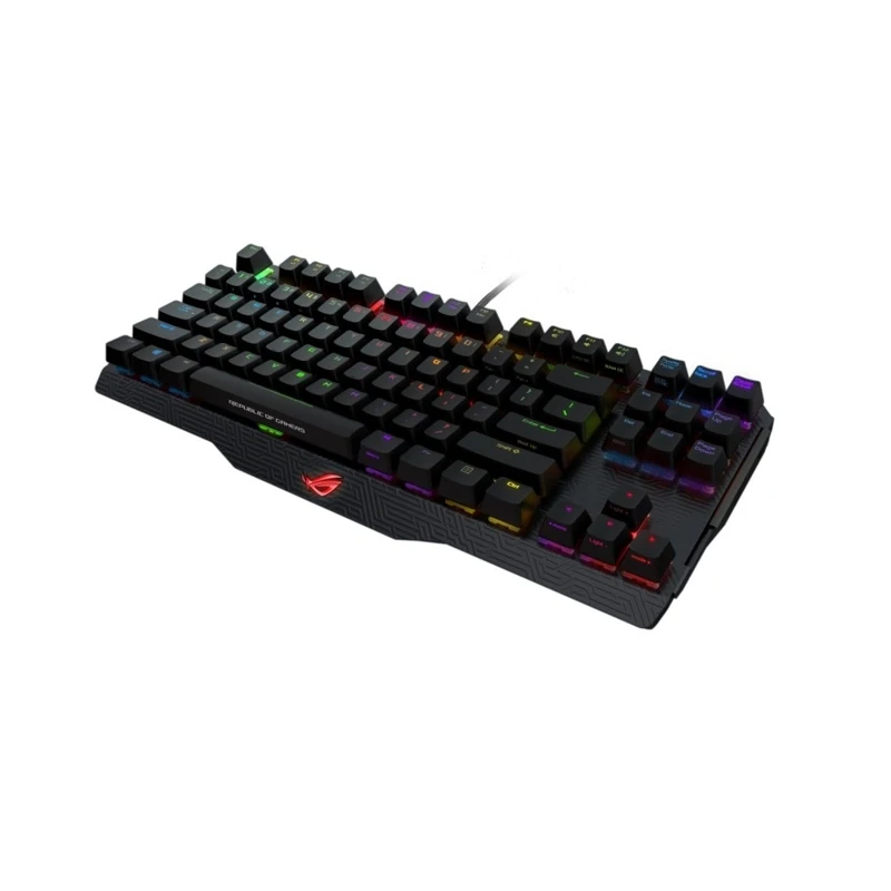 Клавиатура ASUS ROG Claymore Core Cherry RGB black проводная, механическая, подсветка клавиш, USB, без NUM PAD, цвет: черный