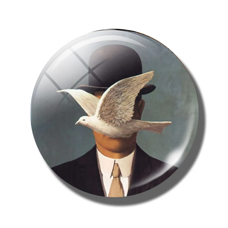 Dali Salvador, Rene Magritte, Pablo Picasso Surrealist живописец художественный сувенир магниты на холодильник стеклянные магнитные наклейки - Цвет: PACK OF 1
