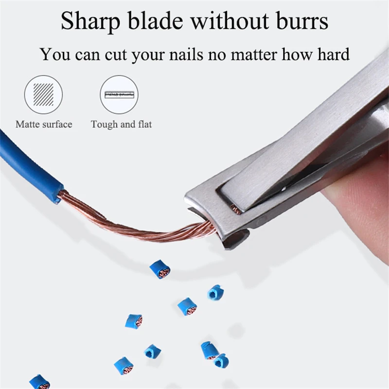 Nail Clipper 1PC Foldable 0.5cm Ultra-thin Portable Stainless Steel Nail Toe Cutter Trimmer Scissor Manicure Pedicure Tool Fingernail Clipper