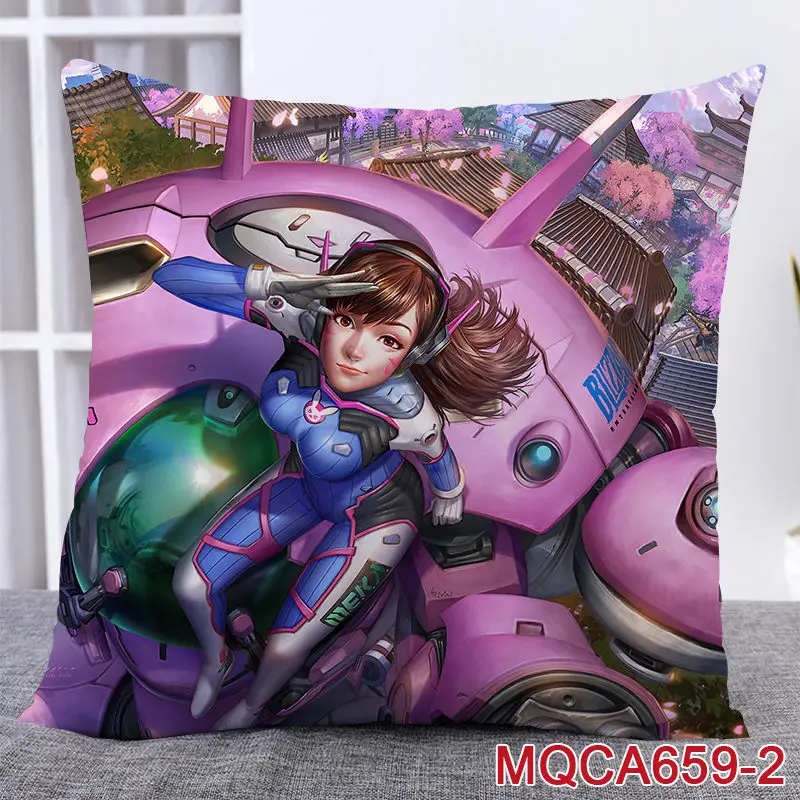 45X45 см аниме игра Overwatch наволочка OW dva Mercy Mei Hanzo Genji Reaper Dakimakura Чехол 3D двухсторонний принт наволочка