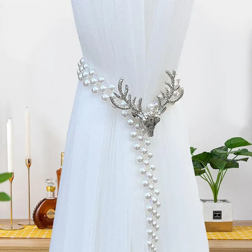 Curtain Clip High Elasticity Anti-rust Metal Elk Leaves Curtain Holders Tieback for Home Accessories Home Decor