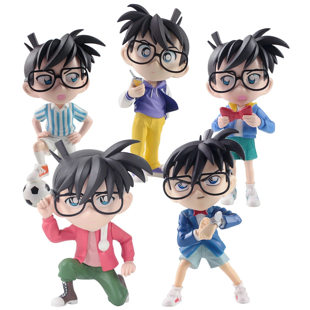 アニメのアクションフィギュア 16 18cm 5個 サッカーのタックス 名探偵 コナン 子供 ジミー クド シドウ シニチ Pvcモデル おもちゃ ギフト Null Aliexpress