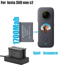 2021 novo 1700mah insta360 um x2 bateria e micro carregador de bateria usb para insta 360 um x 2 acessórios da câmera ação