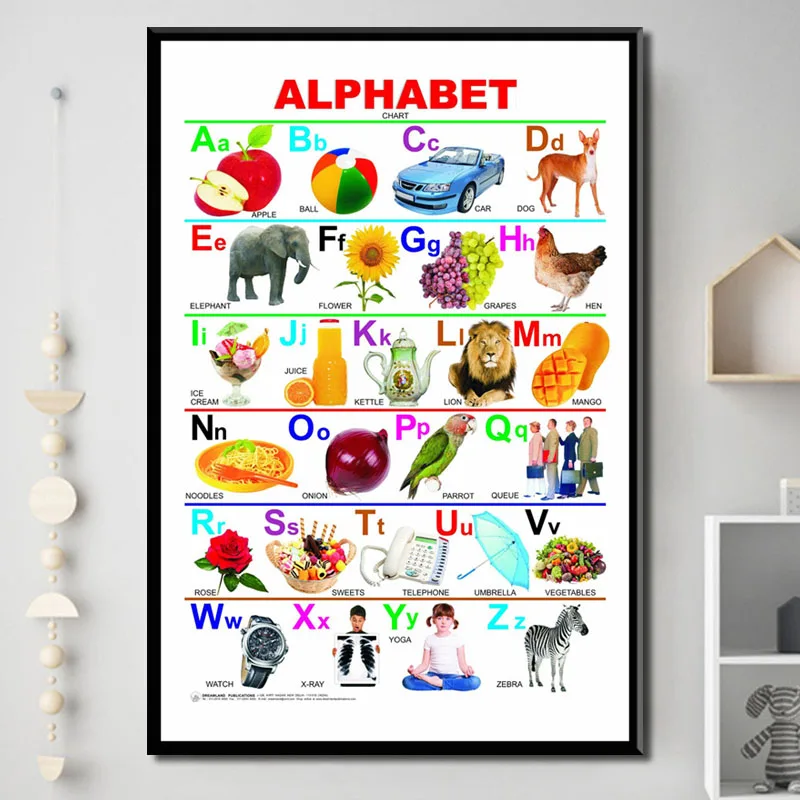 Nursery Kids Decor Wall new baby gift Art Print ABC Animal Alphabet print 