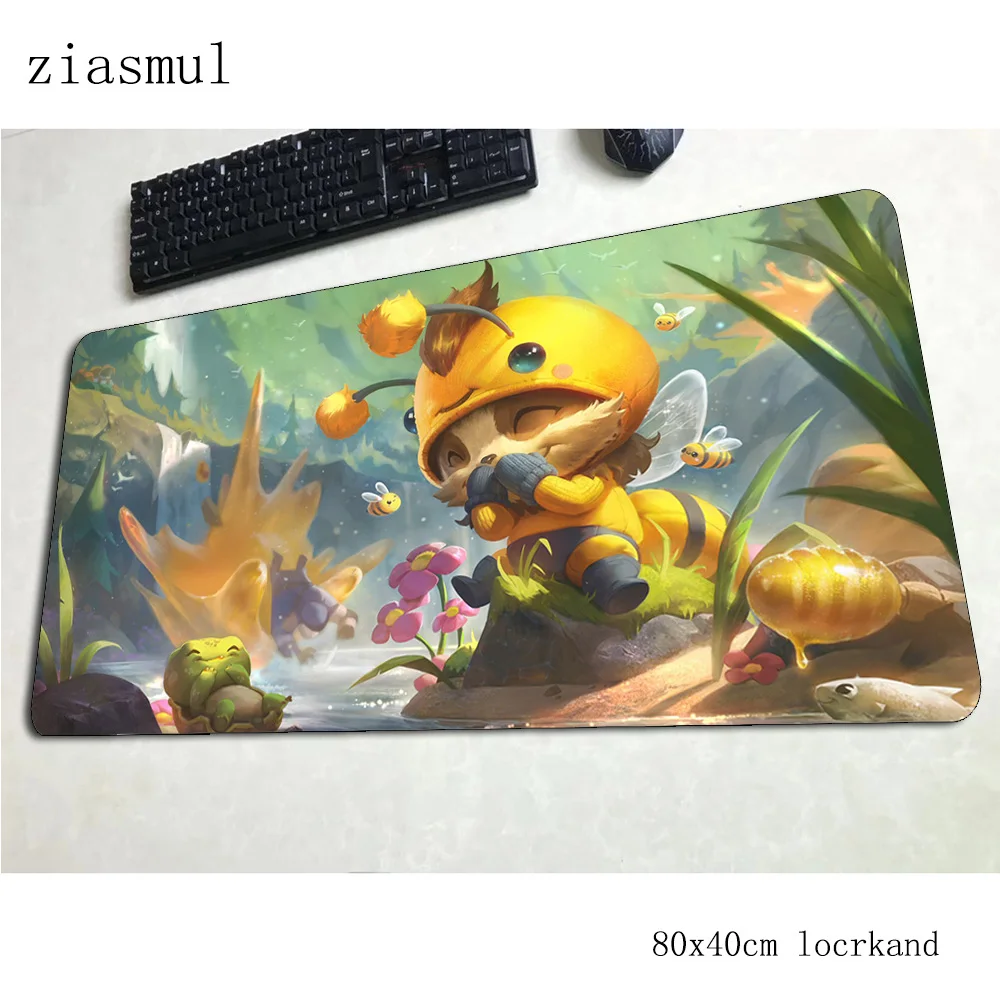 Teemo коврик для мыши 800x400x3 мм коврики милый компьютерной игровые аксессуары