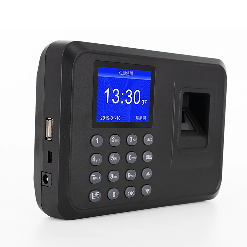 Quick Large Capacity School Voice Function Attendance Smart Biometric Fingerprint Office LCD Screen Checking Time Recorder