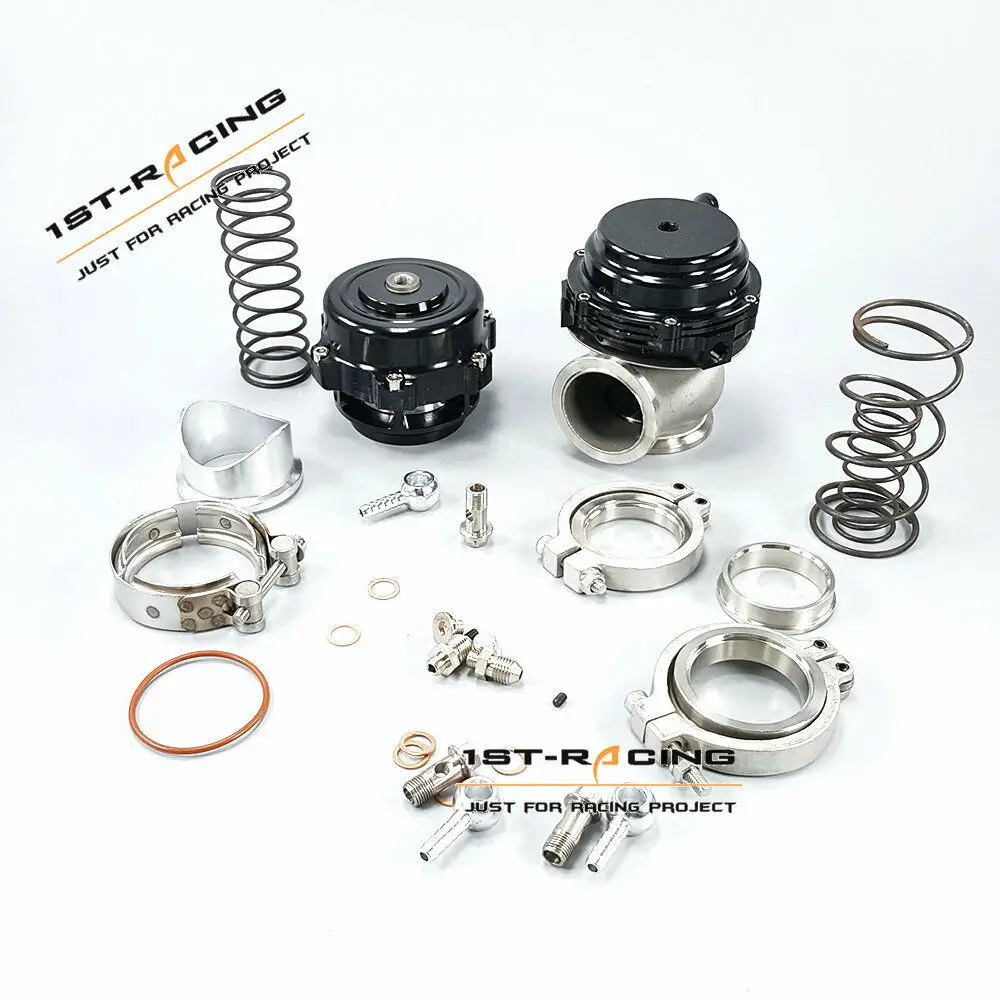 50Mm Bov + 44Mm Wastegate Turbo Blow Off Valve Bov E Waste Gate Black