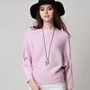 26 Colors Autumn Outstreet High Stretch Knitwear Wide Collar Pullover Knits Women Knitted Long Batwing Sleeves Loose Sweater 4