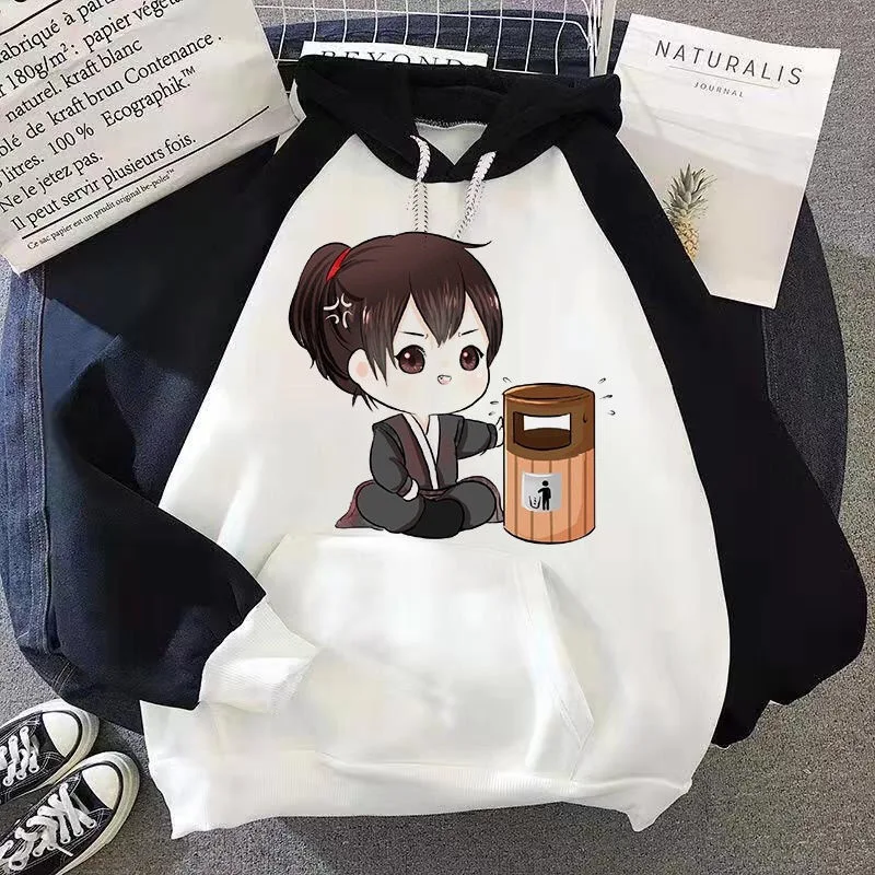 Светло-зеленый Аниме Mo Dao Zu Shi Косплей Wei WuXian Lan WangJi BL зимнее Теплое повседневное пальто унисекс толстовки ChenQingLing Толстовка - Цвет: Светло-зеленый