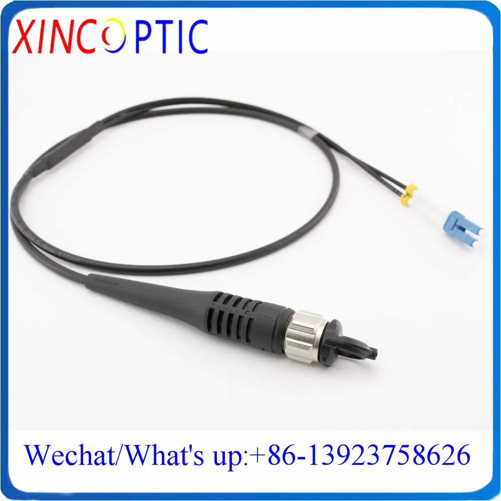 

SM,2C,G657A,4.0mm,TPU Armored Cable,0.5/1/2M,2Fibers ODC Round Male to LC/UPC Fiber Patch Cord Connector,15cm from Plug to LC/FC