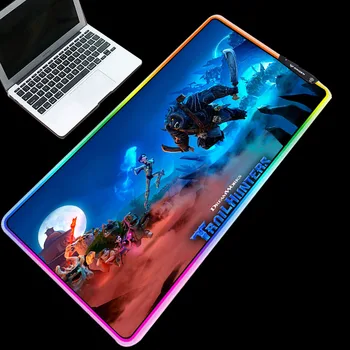 

Yuzuoan RGB troll hunter gaming mouse pad LED backlit keyboard mouse pad multi-size optional support customization