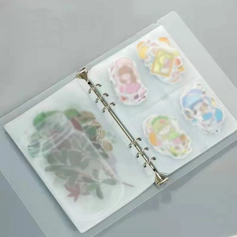 10pcs/Set A5 A6 A7 Pouch 6 Holes Transparent Card Book Loose-Leaf Bills Bags Binder Refill Inner Storage Organizer Holder Pocket
