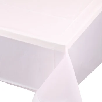 

D&Z Light Pink Disposable 10pcs Rectangle Tablecloth Wedding Engagement Party Romantic Table Cover