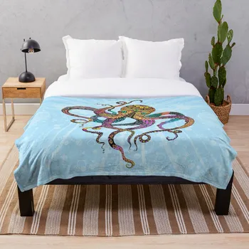 

Electric Octopus Throw Blanket Soft Sherpa Blanket Bed Sheet Single Knee Blanket Office Nap Blanket