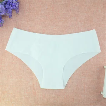 

Women's Underpants Seamless Ice Silk One-piece Ultra-thin Breathable Low Waist Sexy Panties Underwear Ropa Interior Femenina