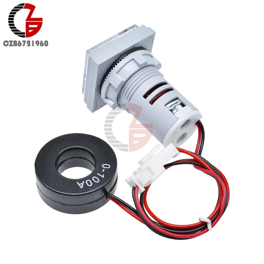 AC 50-500V 0-100A квадратный светодиодный цифровой вольтметр Амперметр 110V 220V Напряжение измеритель тока вольтамметр вольт ампер тестер детектор