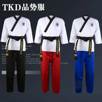 

World Training Taekwondo Poomsae Dan Practice doboks Junior Male&Female Senior Unisex Master Dan Taekwondo uniforms Clothes Suit