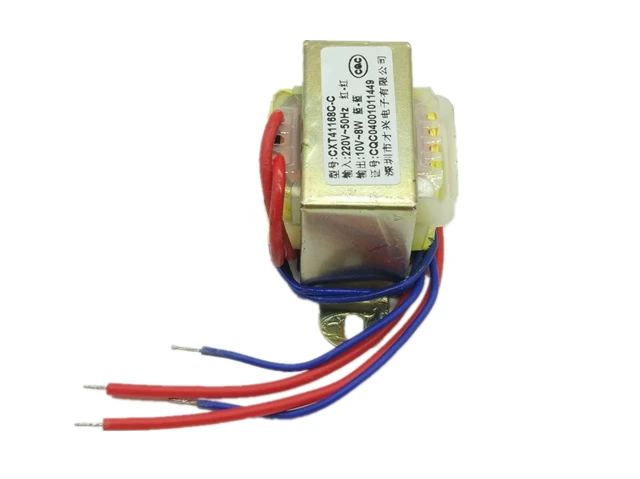 EI41 трансформатор Мощность Трансформатор 8 Вт 8VA 220V до 10V 0.8A 0.5A общий чистый Медь