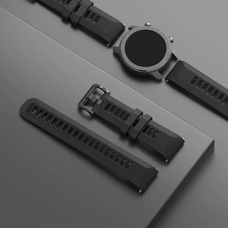 Оригинальный ремешок для часов 22 мм (ширина) 20 силиконовый браслет Xiaomi Huami Amazfit GTR
