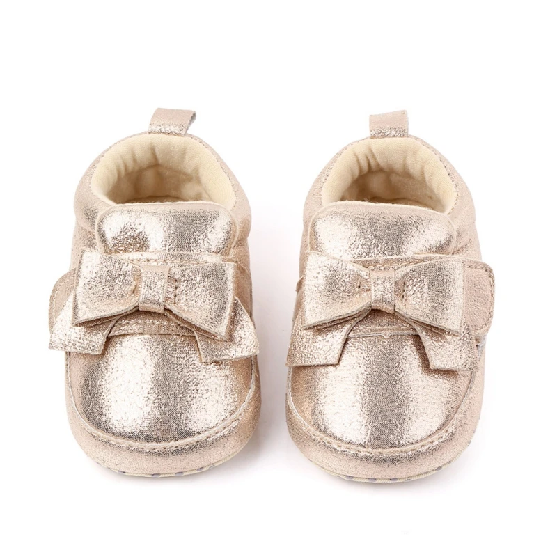 

MudiPanda Autumn Baby Girls Shoes Bowknot Design Princess Style Anti-Slip Toddler Soft Soled Casual First Walkers Shoe For Boy