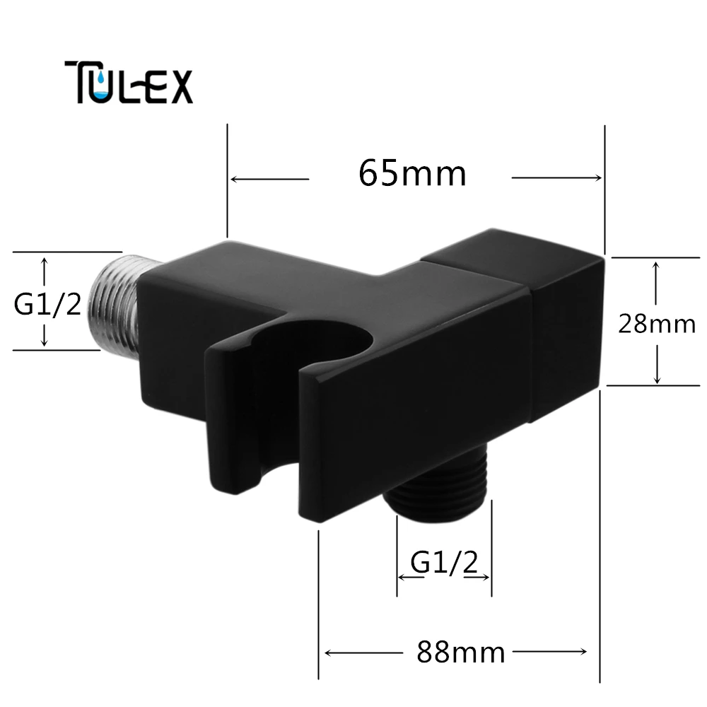 TULEX запорный клапан воды кран черный угловой вентиль с держатель туалетной переключатель воды Управление Аксессуары для ванной комнаты хромированный