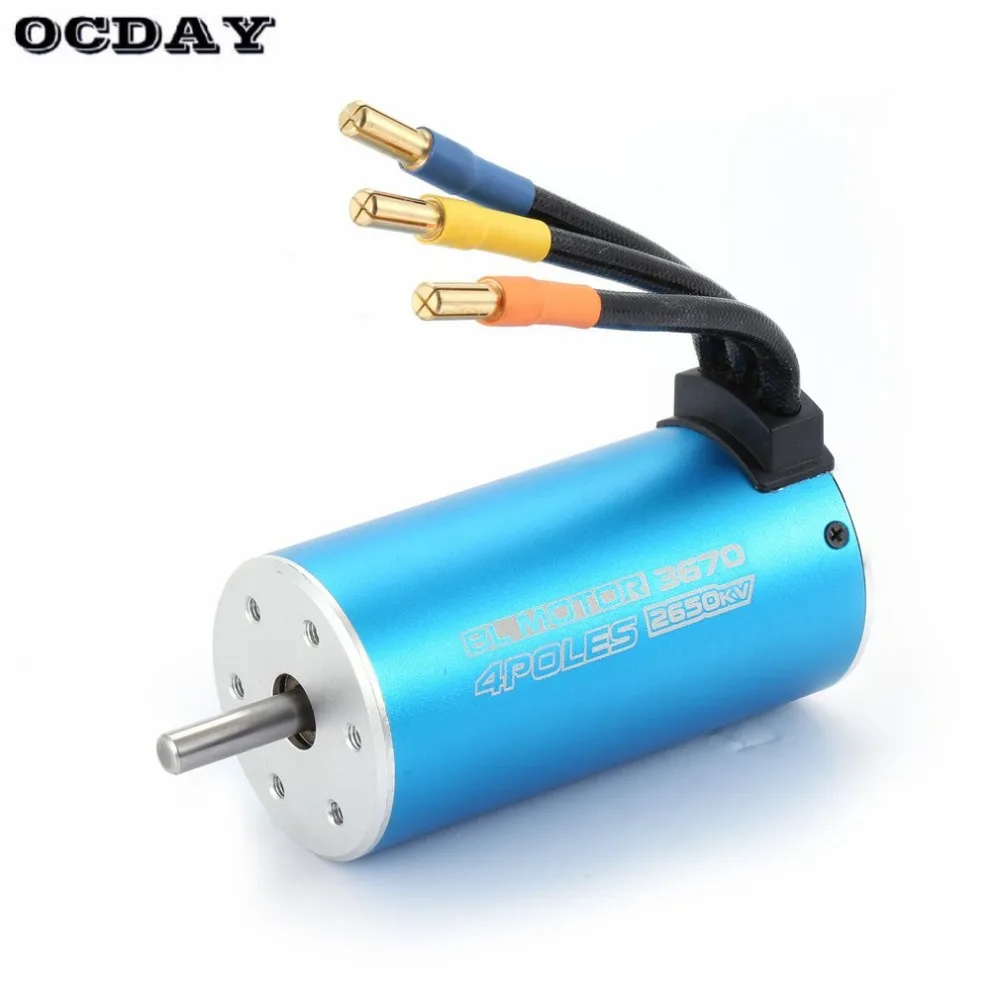 3670 2650KV/1900KV 4 полюса безсенсорный бесщеточный мотор с 120A электронный регулятор скорости комбо набор для 1/8 RC автомобиль грузовик ht