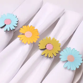 

30pc Resin Daisy Napkin Ring Acrylic Small Daisy Napkin Ring Napkin Buckle