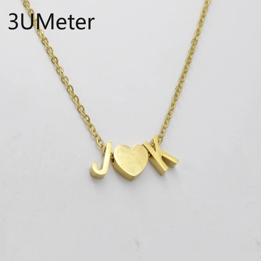 

New DIY creative 26 letters necklace for lovers couple name pendant necklace stainless steel necklace boyfriend girlfriend gift
