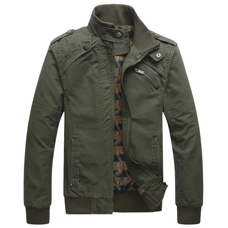 

Mens Jackets Spring Autumn Casual Solid Color Coats Mens Sportswear Stand Collar Slim Male Jackets Chaqueta Hombre Plus Size 3XL
