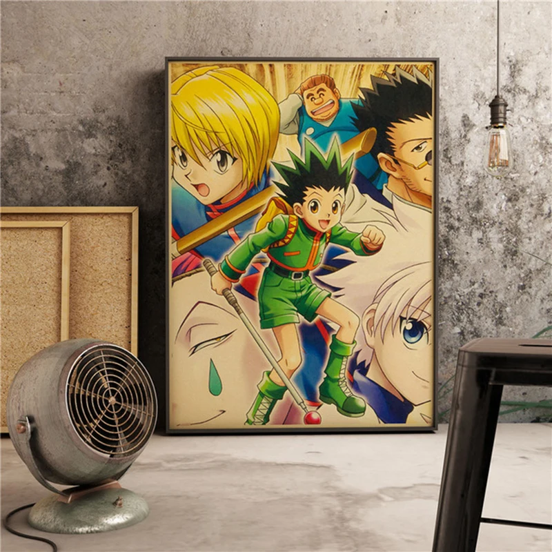 Vintage Hunter X Hunter Posters Retro Kraft Paper Anime Poster Wall Art  Decor Hd Print Wall Poster Home Room Bar Art Painting - Painting &  Calligraphy - AliExpress