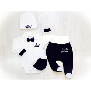 

Комплект на 4-х предметный "Little prince" Одежда для новорожденных