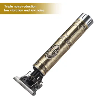 

Professional Hair Clipper All Metal Men Electric Cordless Hair Trimmer 0mm Baldheaded T Blade Finish Haircut Machine